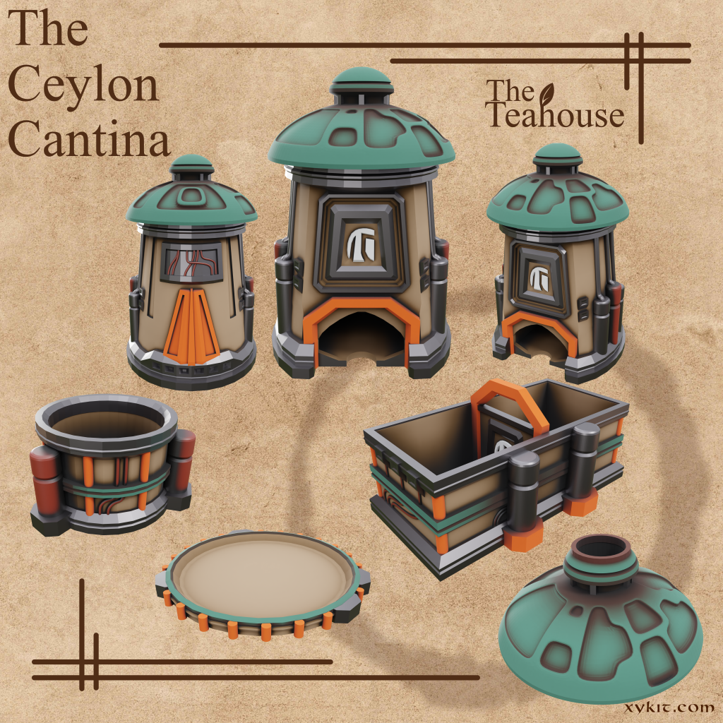 6 Teahouses Bundle - 3D Print Files