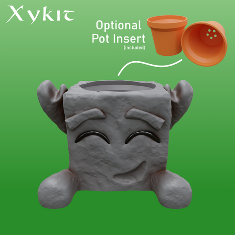 Happy Rock Planter - 3D printing files