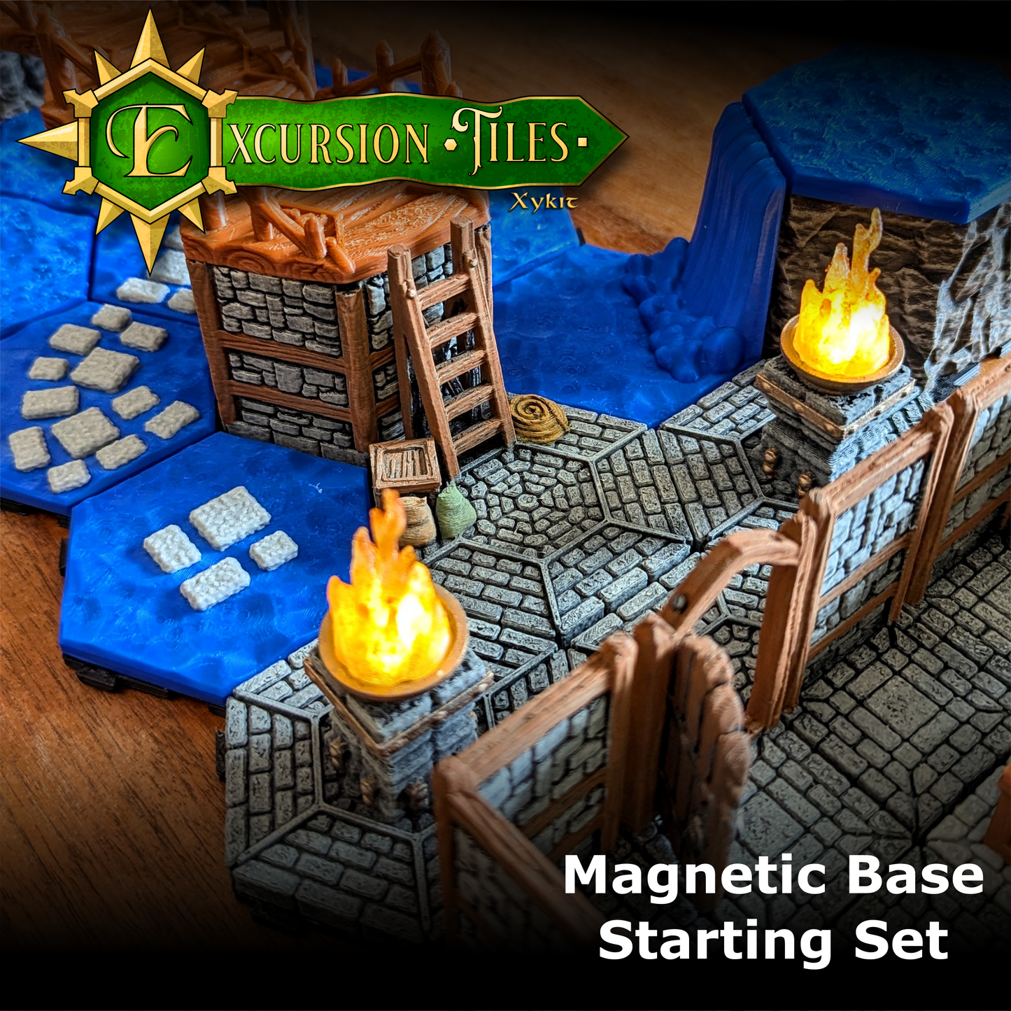 Excursion Tiles - MAGNETIC Base Set - 3D Printing Files