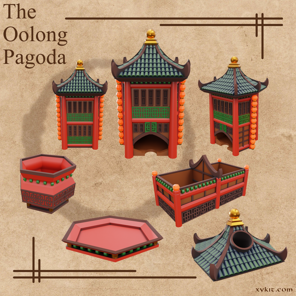 6 Teahouses Bundle - 3D Print Files