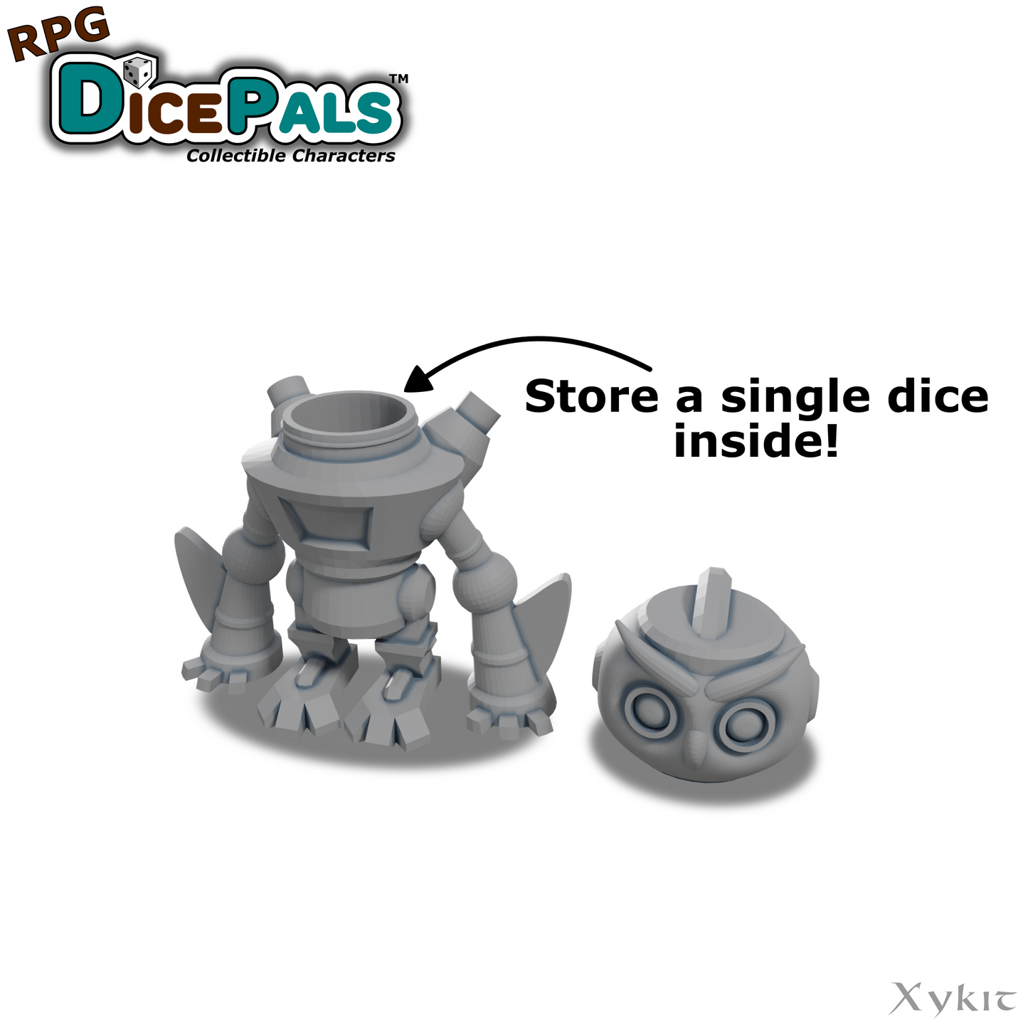 Owlbot 6000 "Mini" RPG Dice Pal - 3D Print File