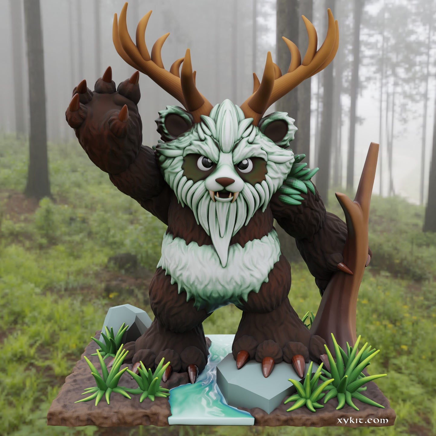 Panda Deer with Base