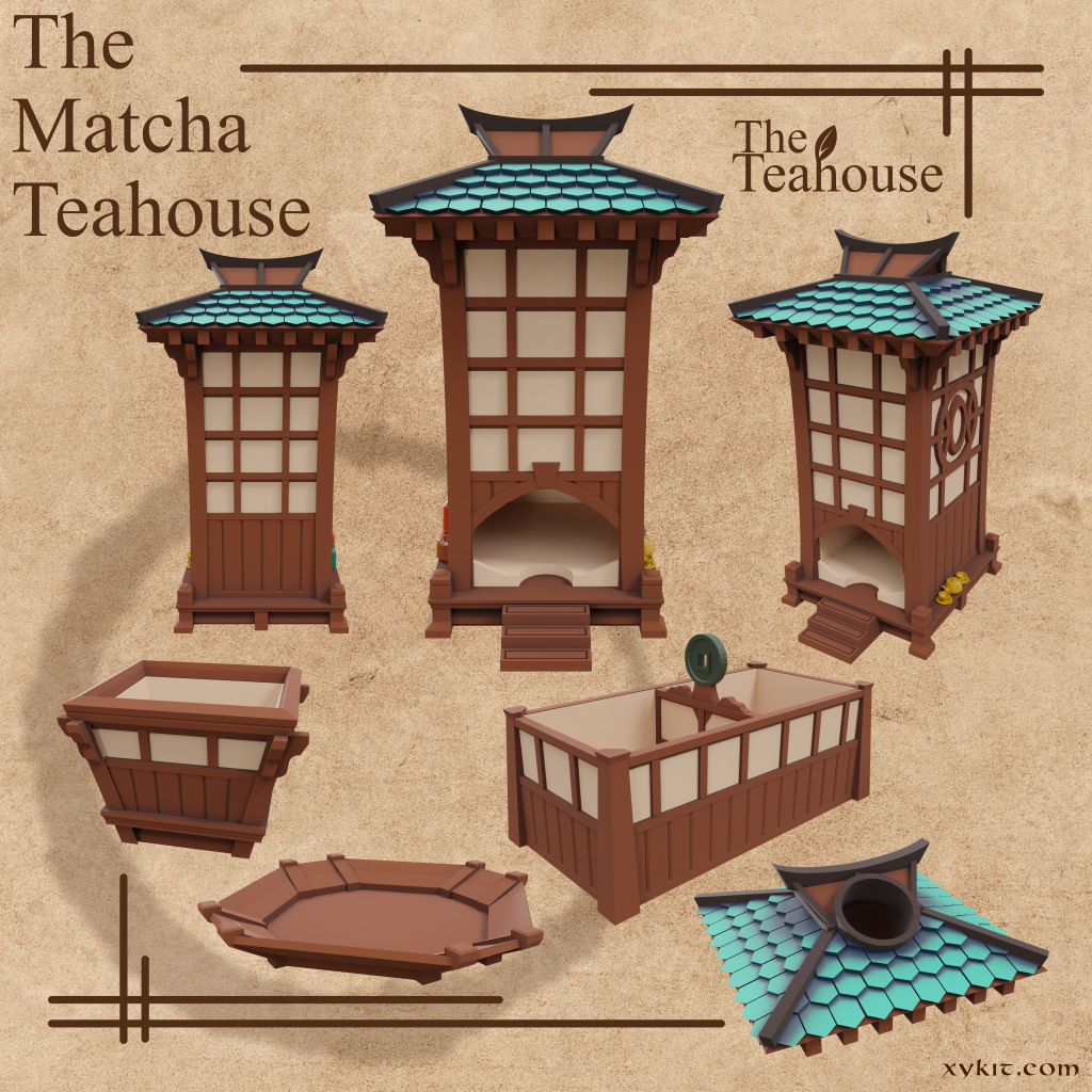 6 Teahouses Bundle - 3D Print Files