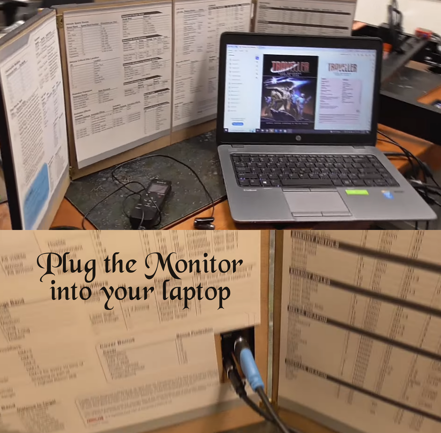 Laser Cut DM Screen - Fantasy & Sci-Fi (SVG Files)