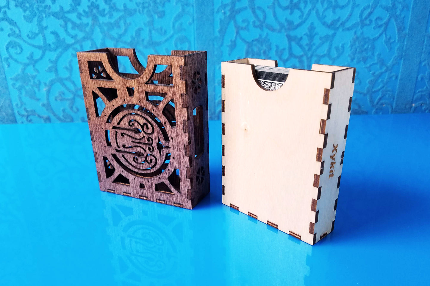 Laser Cut - Halfing Deck Box - Sleeved and Un-sleeved - Vector Files (Digital Download)