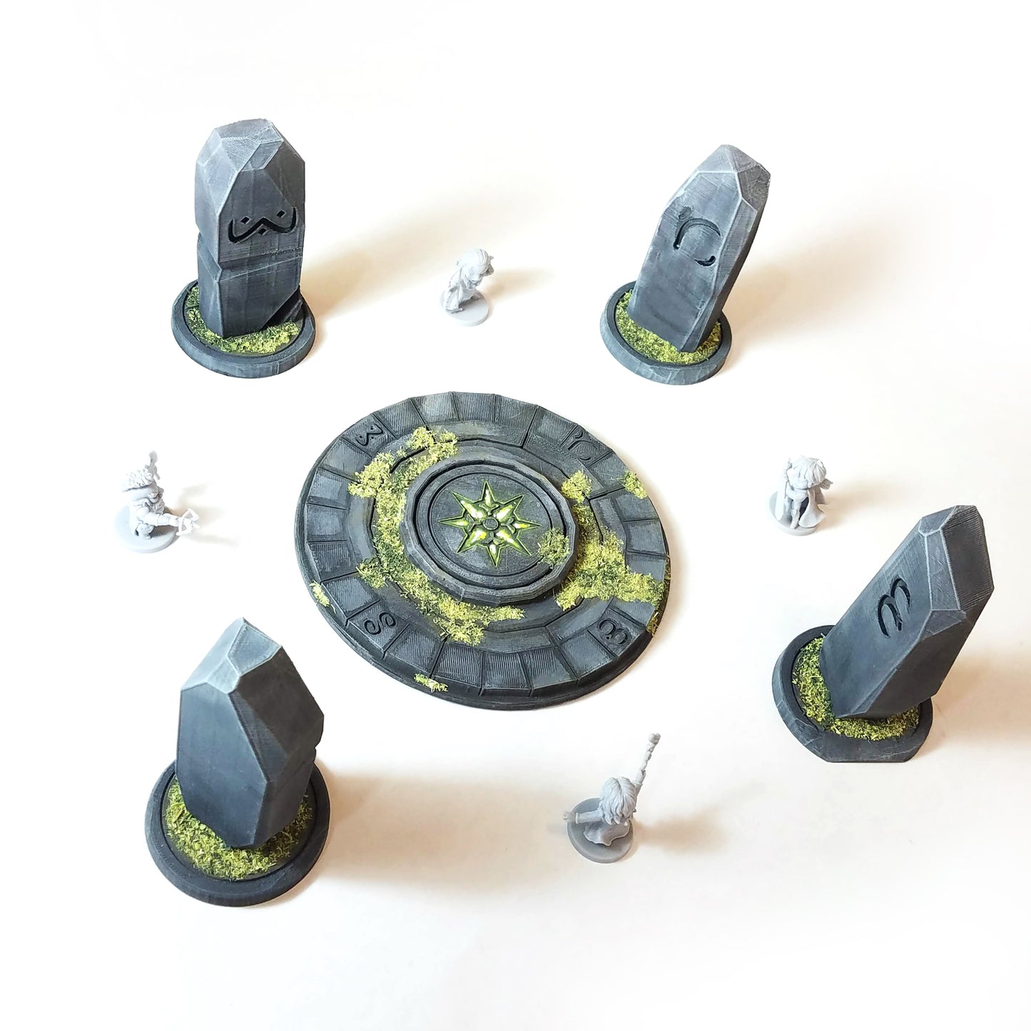 3d Printed Stone Circle Meeting Place- Compass - Scatter Terrain (.stl file)