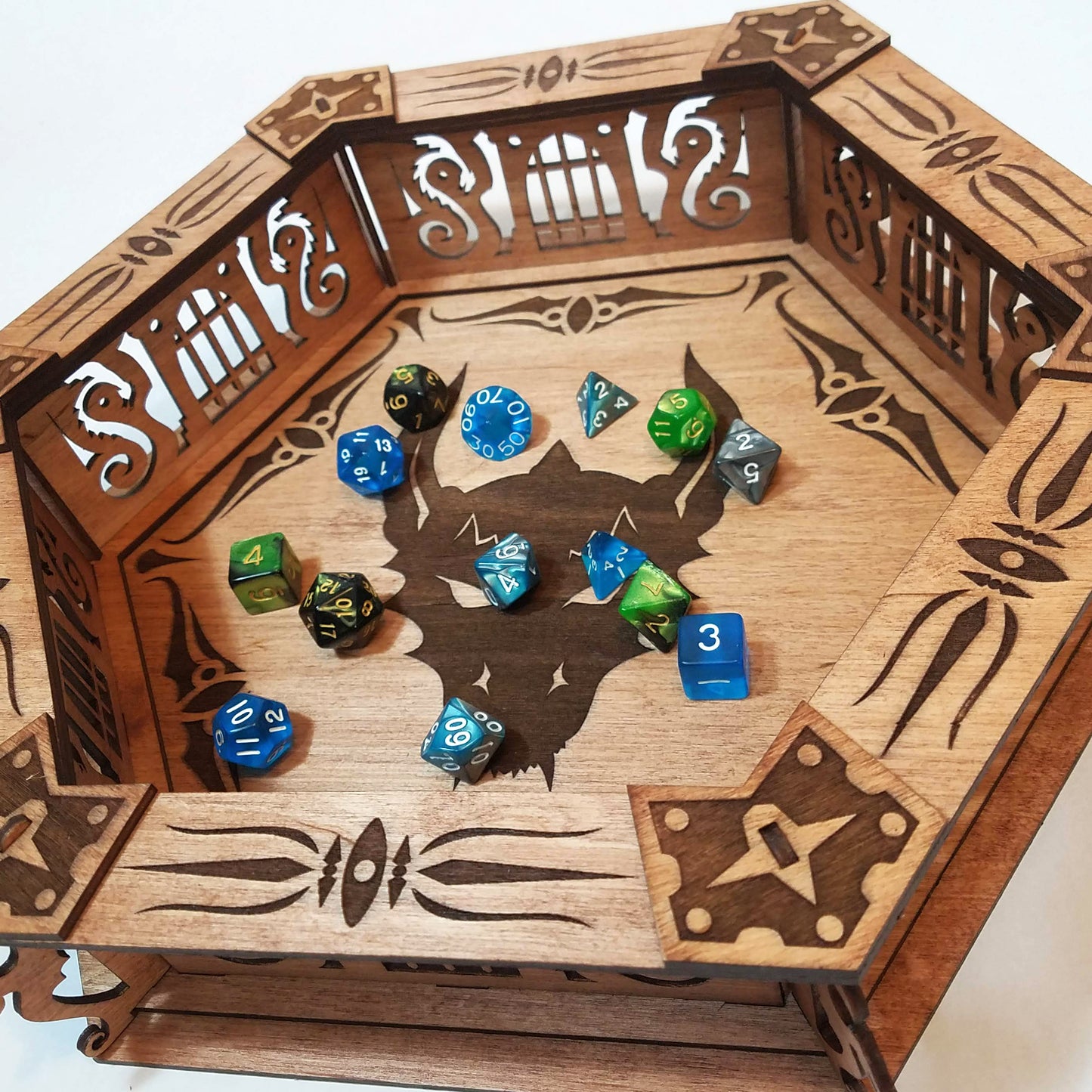 Laser Cut - The Leviathan - Hexagon Dice Tray (Digital Download)