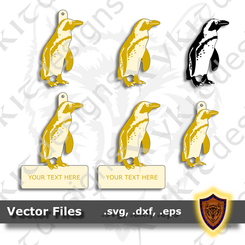 African Penguin - Animal Ornament - Magnet - Key Chain - (SVG, DXF, EPS) Digital Download