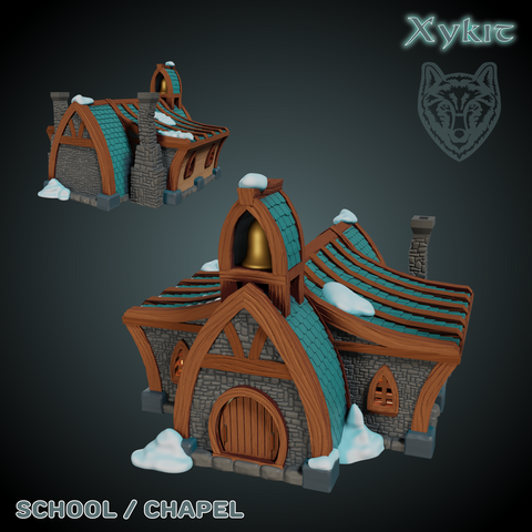 Meeting Hall / Chapel / School Building - Blizzard Bluffs - 3D print files