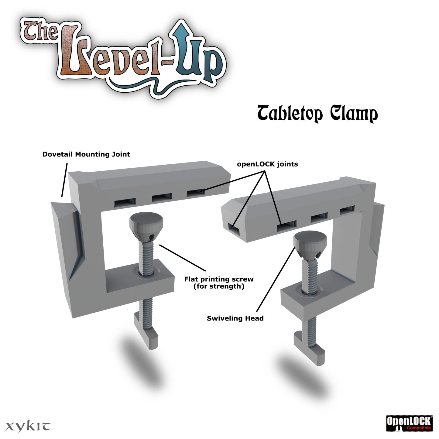 Tabletop Clamp System - 3D print files