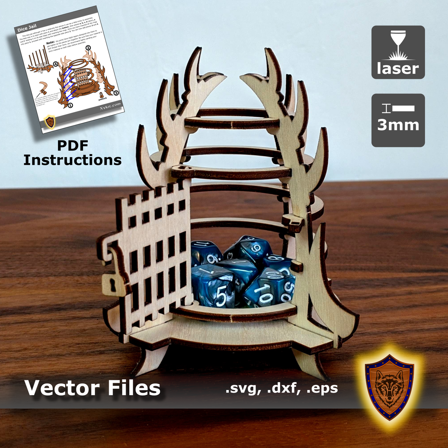 Dice Jail - Laser Cutting Files (Digital Download)
