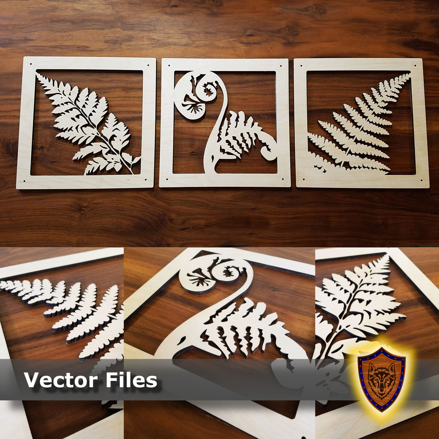 Fern Leaves Wall Art - Laser Files (Digital Download)