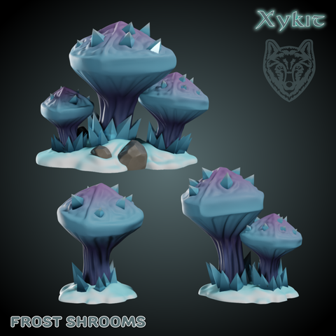 Frost Mushrooms Scatter Terrain - 3D print files