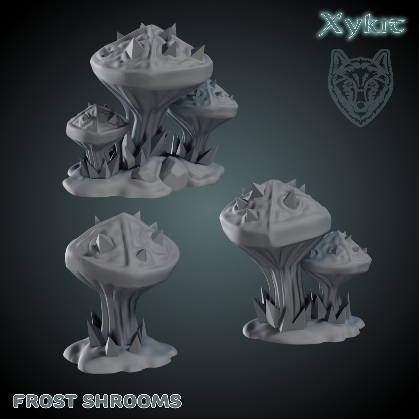 Frost Mushrooms Scatter Terrain - 3D print files