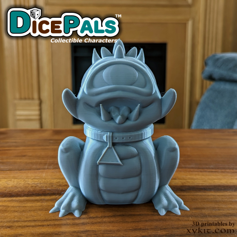 Gill Monster Dice Pal - Series 1 - 3D print files