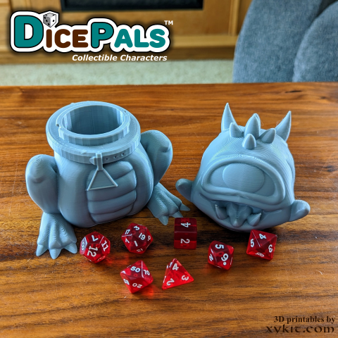 Gill Monster Dice Pal - Series 1 - 3D print files