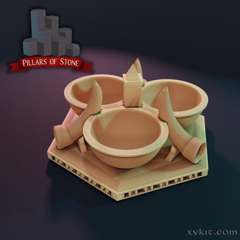 Triple Horned Bowl - 3D print files