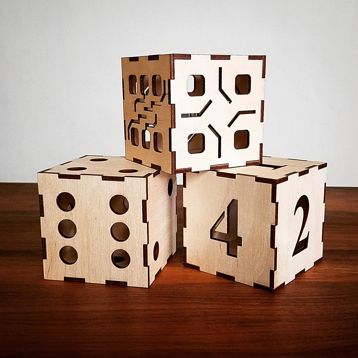 D6 Dice set of 3 (digital download)