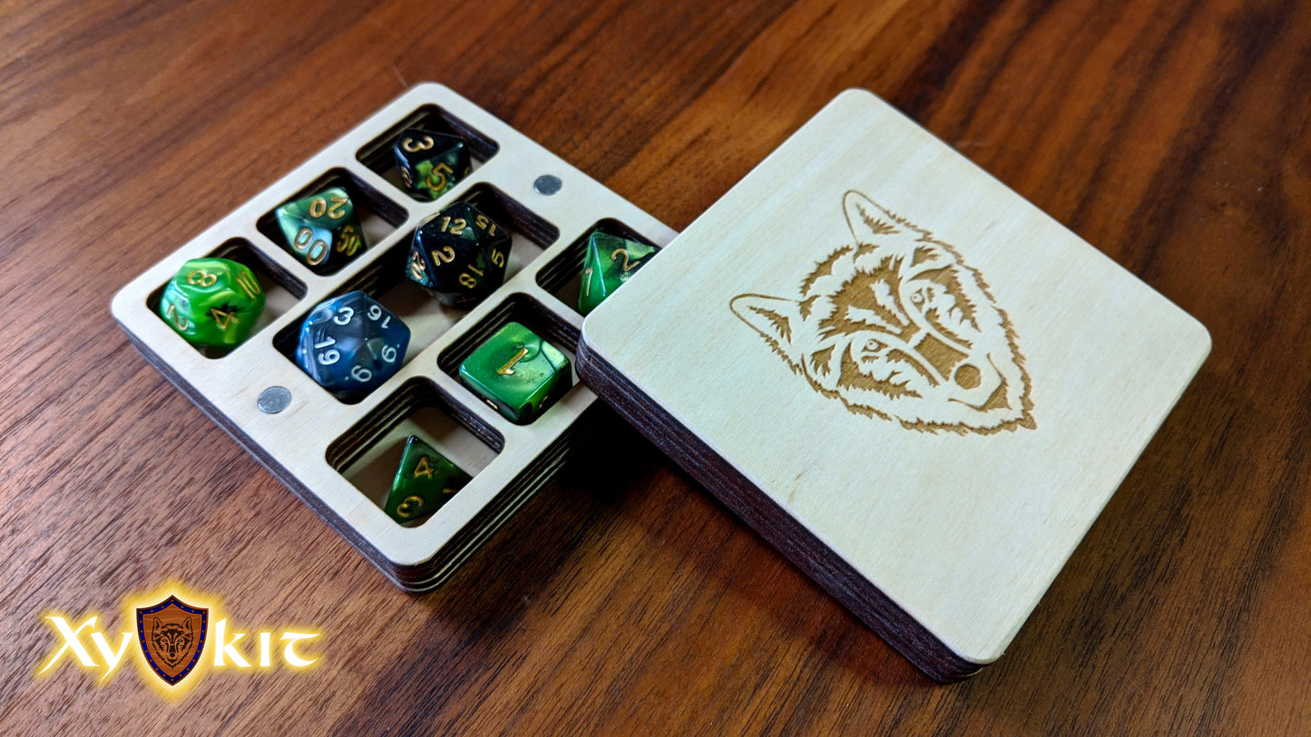 Square Dice Box with hand-drawn engravings - Vector Files (Digital Download)
