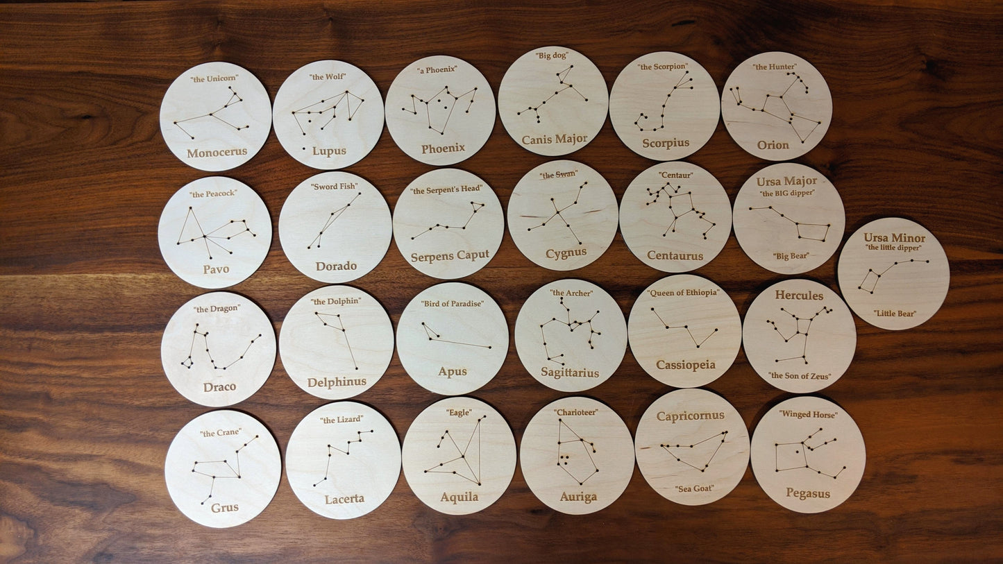 Constellation Coasters Designs - SVG - DXF - EPS (digital download)