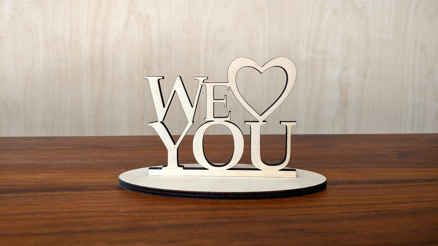 Love You Table Signs - 3 Designs - 3mm and 6mm (digital download)