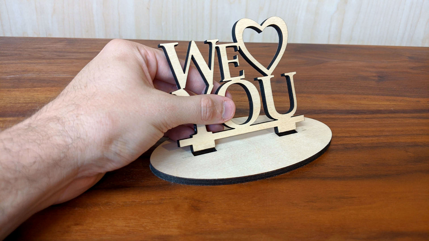 Love You Table Signs - 3 Designs - 3mm and 6mm (digital download)