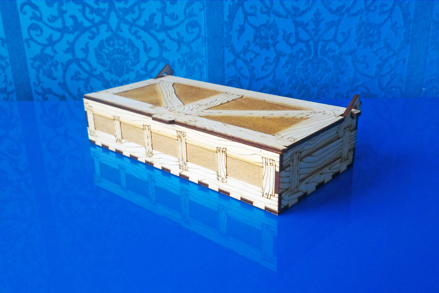 Laser Cut - Pencil Box Crate with or without lid - (Digital Download)