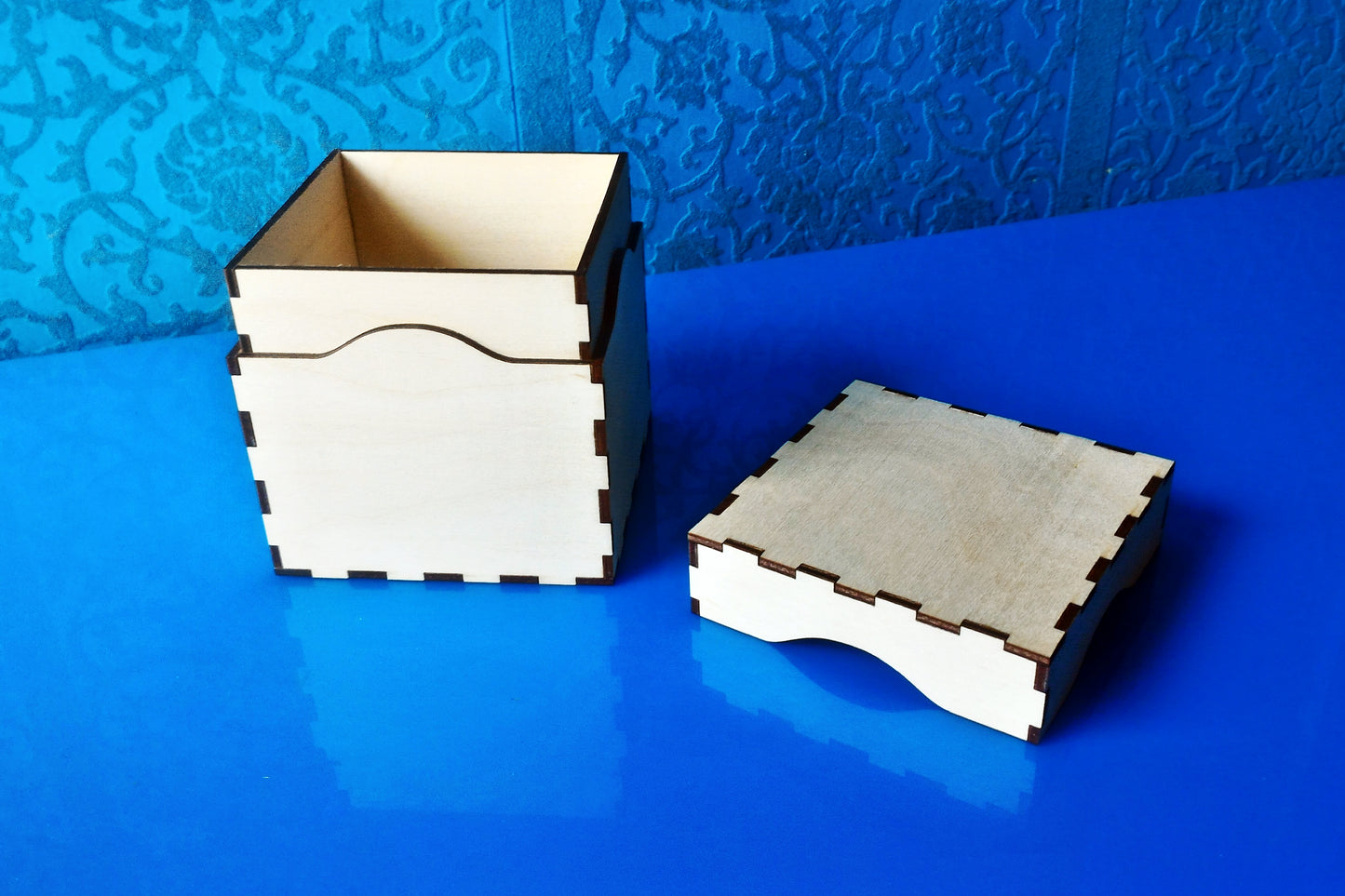 Laser cut - Gift Box with lid - 100mm square (Digital Download)