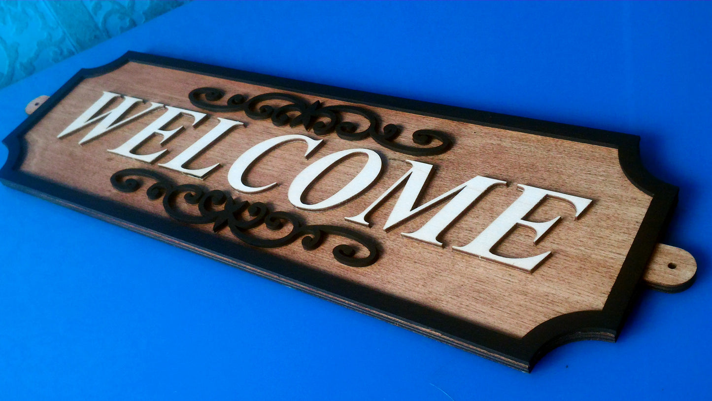 Welcome Sign - Laser Cut - (Digital Download)