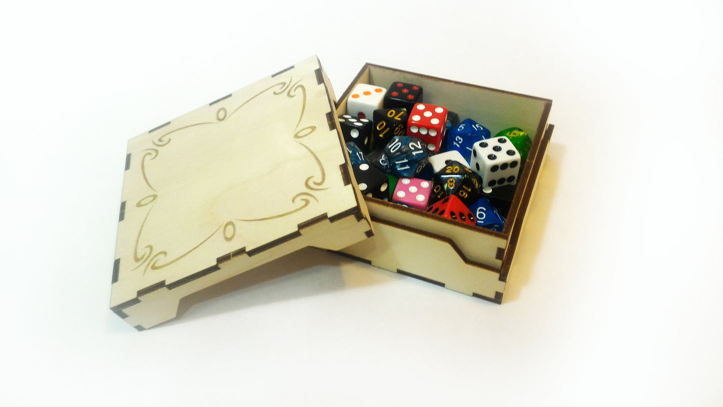 RPG Dice Box - With Borders and Symbols for Engraving - Vector Files (Digital Download)