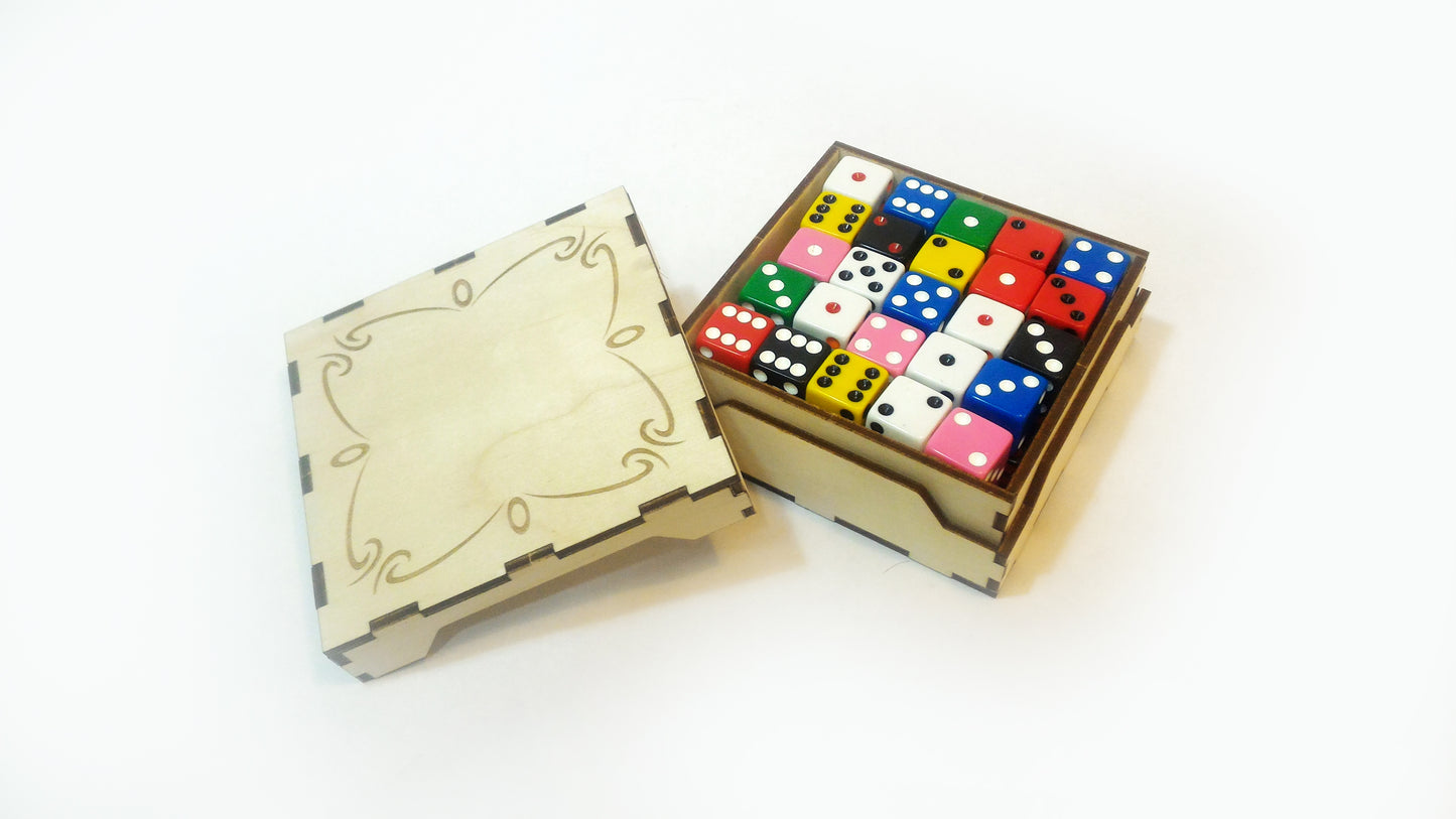 RPG Dice Box - With Borders and Symbols for Engraving - Vector Files (Digital Download)