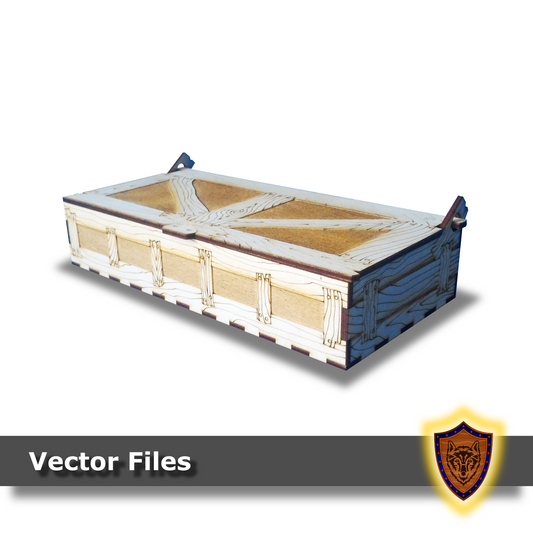 Laser Cut - Pencil Box Crate with or without lid - (Digital Download)