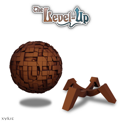 Puzzling Wood Blocks Dice Orb with Stand - 3D print files