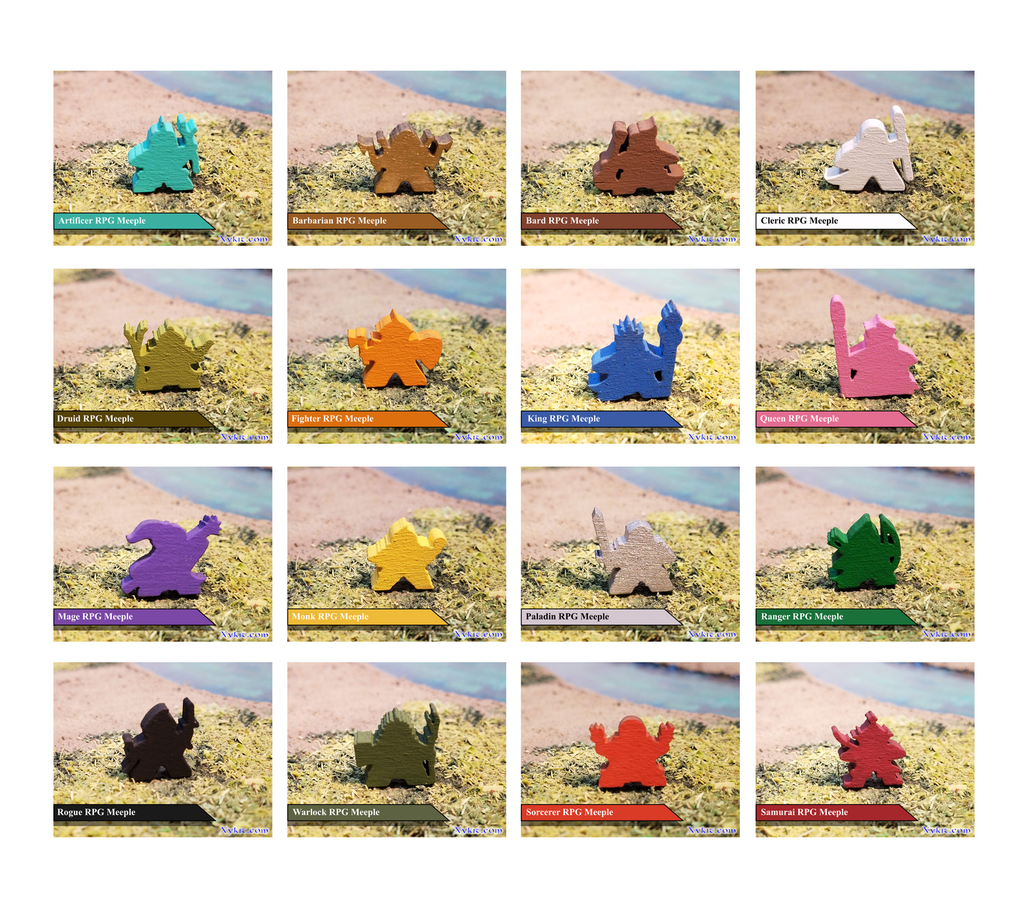 RPG Meeple Classes - SVG and STL files (Digital Download)