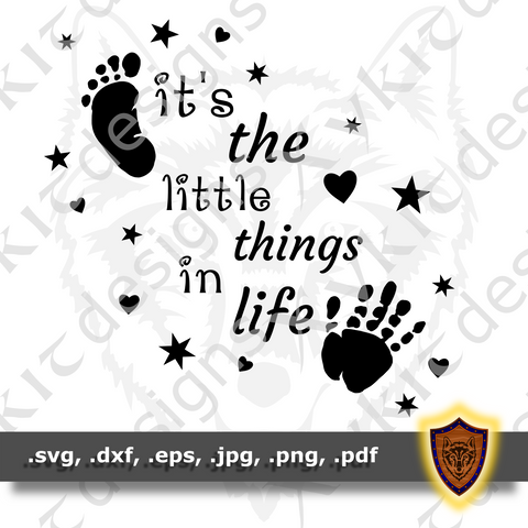 It's the Little Things in Life - Baby Pregnancy - T-shirt SVG design (Digital Download)