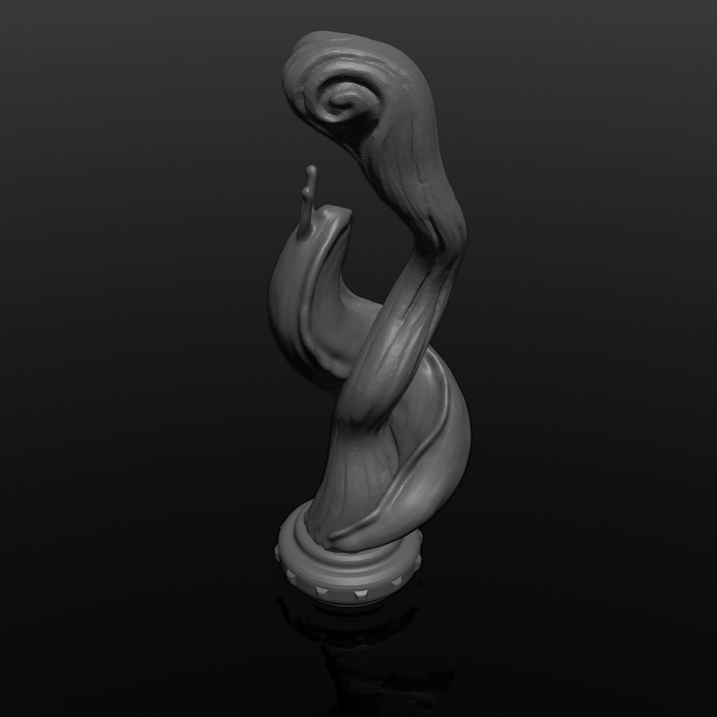 3d Printable Slug on a Stick Staff Topper - Cosplay Prop ( Digital Download .stl file)
