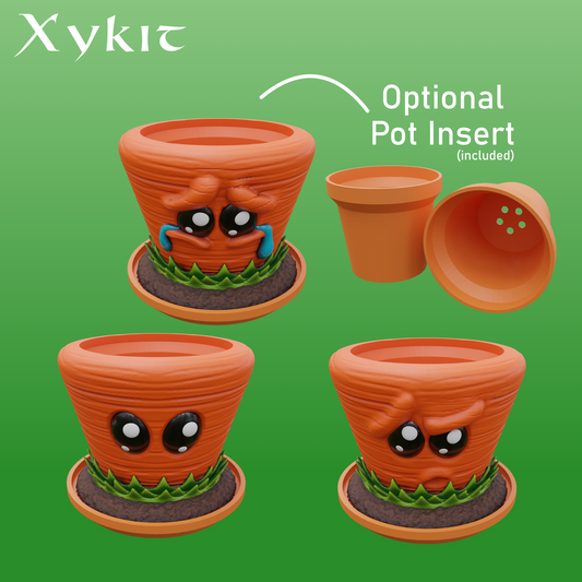 3 Pack Carrot Face Planters - 3D printing files