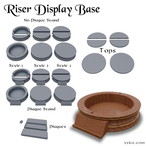 Riser Display Base - Circular - 3D print files