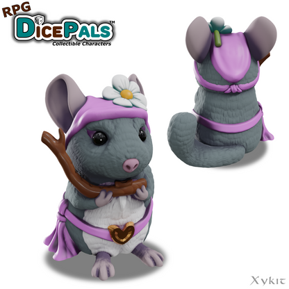 Ella the Chinchilla Bard RPG Dice Pal - 3D Print File