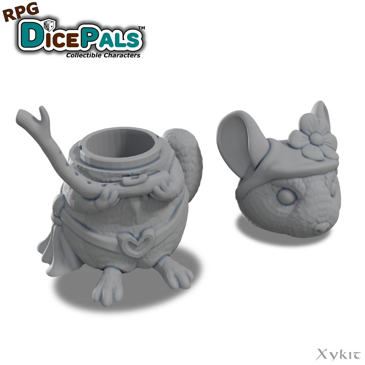 Ella the Chinchilla Bard RPG Dice Pal - 3D Print File