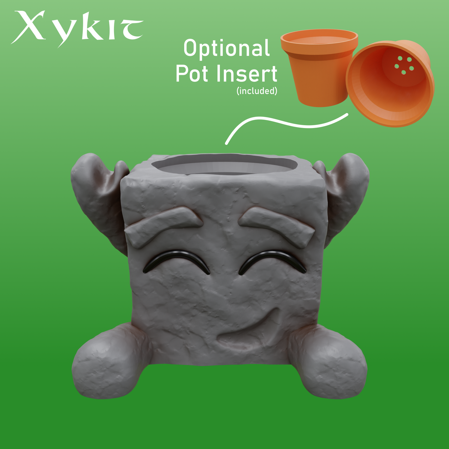 3 Pack Rocky Planters - 3D printing files