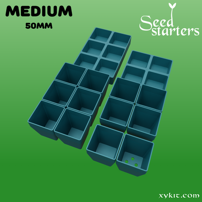 FREE - Seed Starter Pots with Trays - 3D printing files