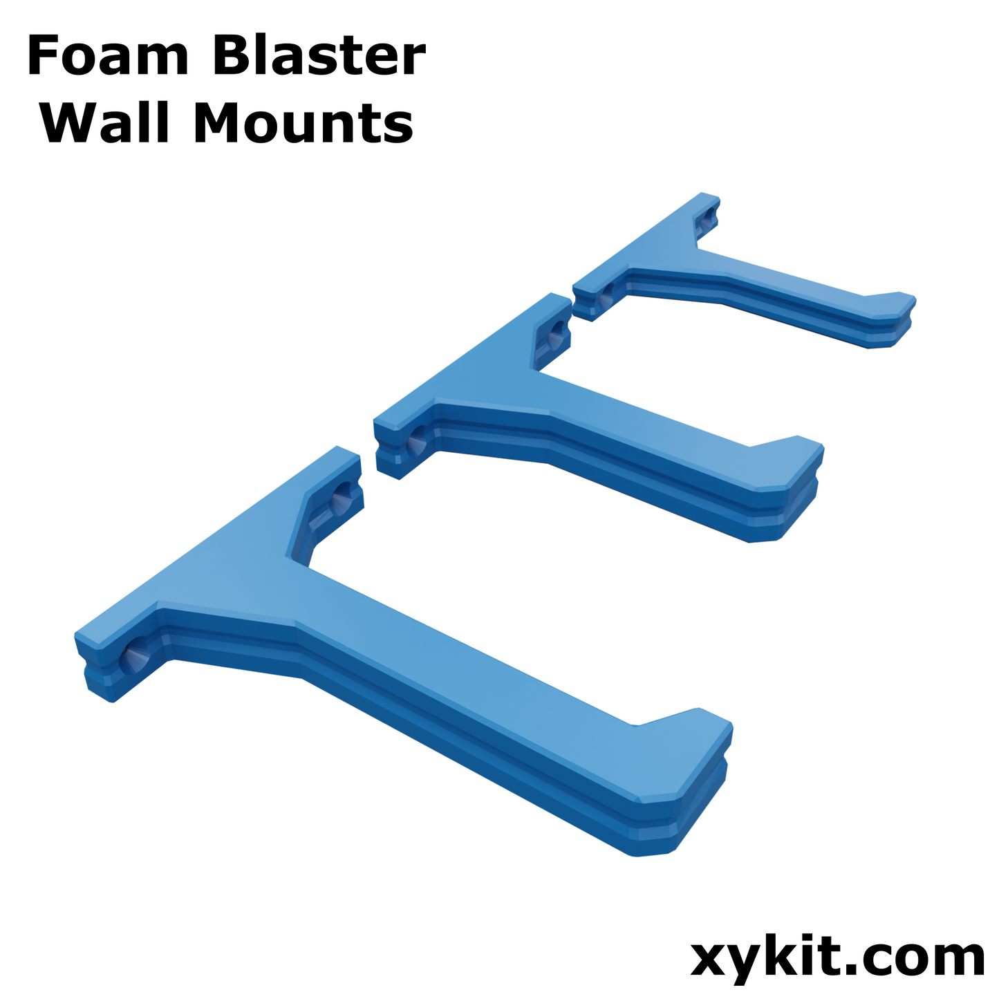 3 Pack - Foam Dart Blaster Wall Mounts - 3D printing files