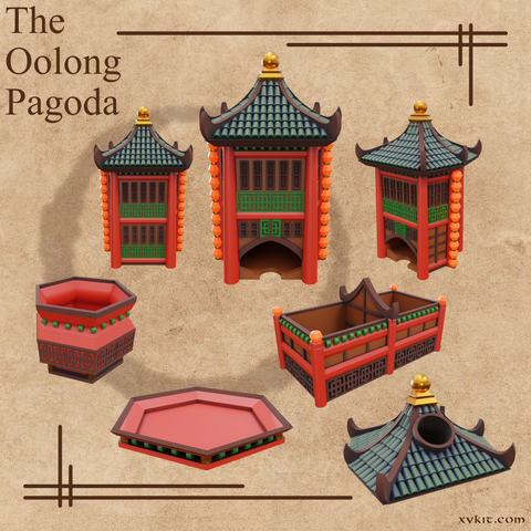 The Oolong Pagoda Set - 3D Print Files
