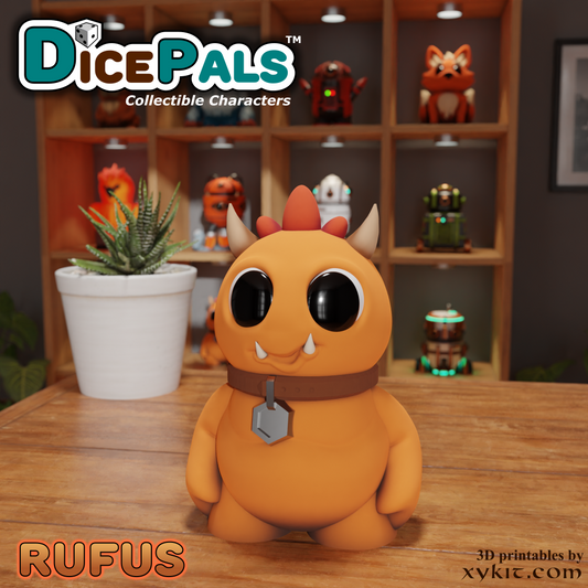 Rufus Pet Monster Dice Pal - series 1 - 3D print files