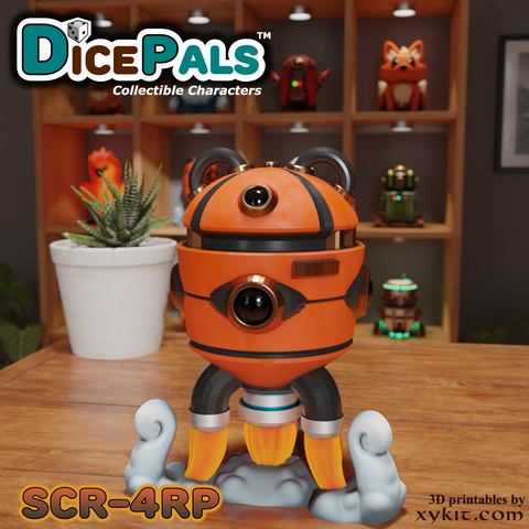 SCR-4P Robot Dice Pal - series 1 - 3D print files