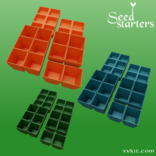 FREE - Seed Starter Pots with Trays - 3D printing files