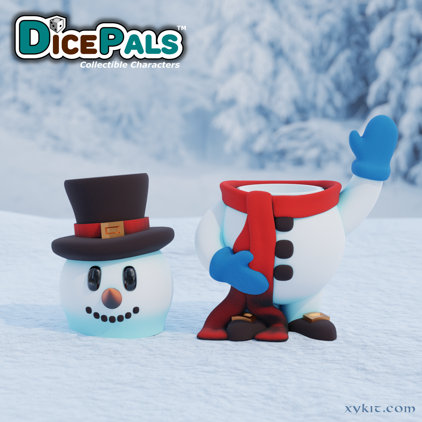 Snowman Dice Pal - 3D Print File