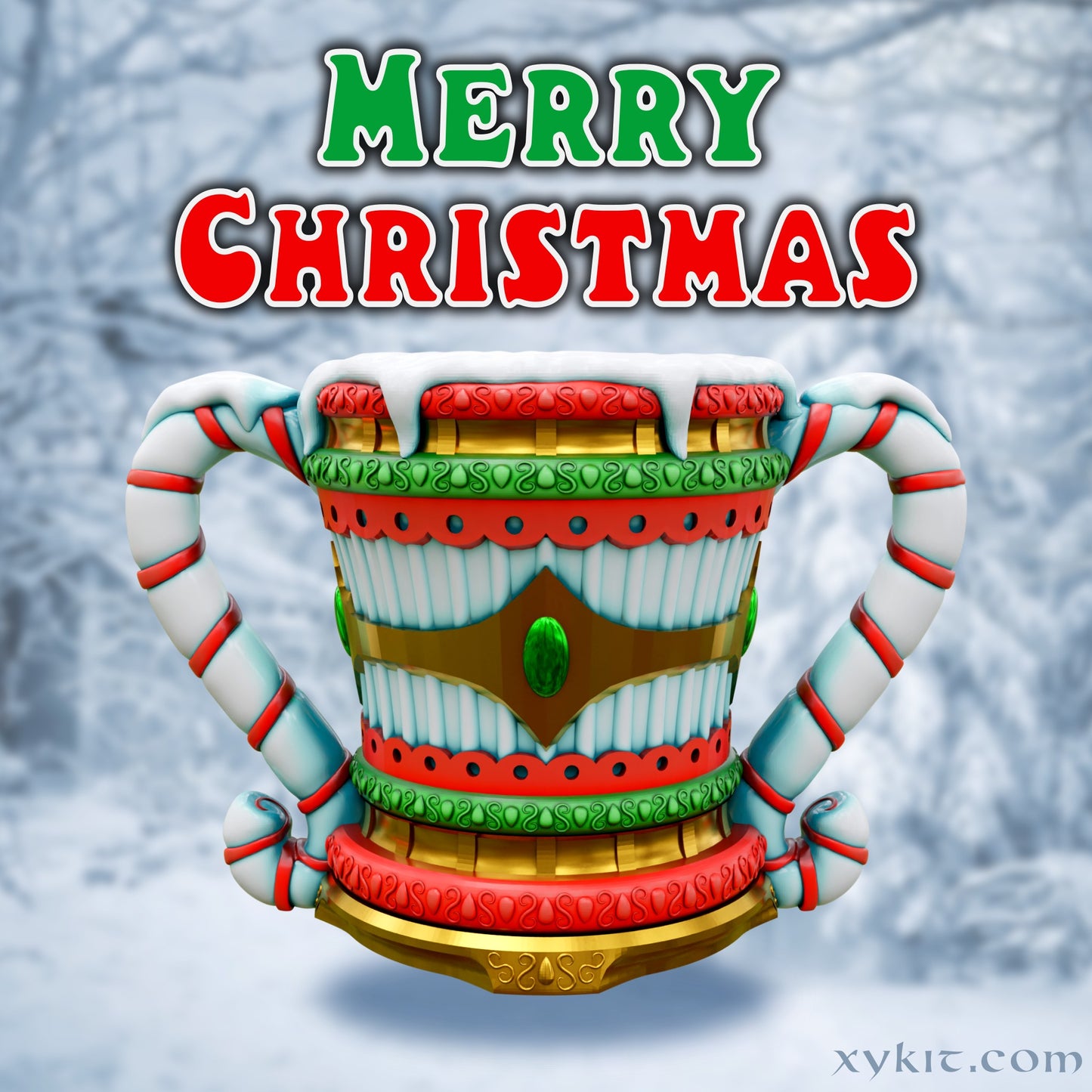 Christmas Mug Soda Can Cozy - 3D printing files