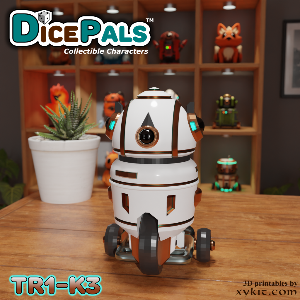 TR1-K3 Robot Dice Pal - Series 1 - 3D print files